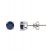 Blue Sapphire Solitaire Earrings 10K White Gold