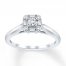 Diamond Engagement Ring 1/4 carat tw 10K White Gold