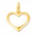 Heart Cutout Charm 14K Yellow Gold