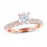 Adrianna Papell Diamond Engagement Ring 5/8 ct tw 14K Two-Tone Gold