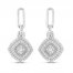 Diamond Earrings 3/8 ct tw Round-cut Sterling Silver