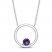 Amethyst Circle Necklace Sterling Silver 18"