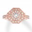 Diamond Engagement Ring 3/4 ct tw Round-cut 14K Rose Gold