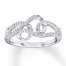 Diamond Ring 1/5 ct tw Round-cut 10K White Gold