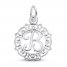 Letter B Charm Sterling Silver