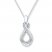 Diamond Infinity Necklace 1/20 ct tw Round-cut Sterling Silver