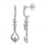 Previously Owned Earrings 1/10 ct tw Diamonds 10K White Gold