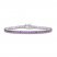 Amethyst Line Bracelet Sterling SIlver 7.25"