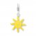 Sun Charm Yellow Enamel Sterling Silver