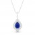 Blue & White Lab-Created Sapphire Necklace Sterling Silver 18"