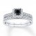 Black & White Diamond Bridal Set 1/2 ct tw 10K White Gold