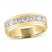 Men's Leo Diamond Wedding Band 1 ct tw Round-cut 14K Yellow Gold