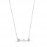 Hallmark Diamonds Arrow Necklace 1/20 ct tw Sterling Silver/10K Rose Gold