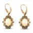Le Vian Creme Brulee Opal Earrings 7/8 ct tw Diamonds 14K Strawberry Gold