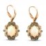 Le Vian Creme Brulee Opal Earrings 7/8 ct tw Diamonds 14K Strawberry Gold