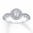 Diamond Engagement Ring 5/8 ct tw Round-cut 14K White Gold