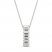 White Lab-Created Sapphire Reversible Necklace Sterling Silver 18"