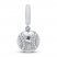 True Definition Baseball Charm 1/15 ct tw Diamonds Sterling Silver