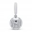 True Definition Baseball Charm 1/15 ct tw Diamonds Sterling Silver