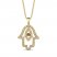 Le Vian Diamond Hamsa Necklace 1/2 ct tw 14K Honey Gold 18"