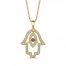 Le Vian Diamond Hamsa Necklace 1/2 ct tw 14K Honey Gold 18"