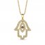 Le Vian Diamond Hamsa Necklace 1/2 ct tw 14K Honey Gold 18"