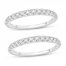 Diamond Wedding Bands 7/8 ct tw Round-cut 14K White Gold