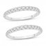 Diamond Wedding Bands 7/8 ct tw Round-cut 14K White Gold