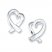 Heart Earrings Sterling Silver