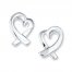 Heart Earrings Sterling Silver