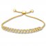 Diamond Link Bolo Bracelet 1/10 ct tw Round-cut 10K Yellow Gold