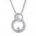 Diamond Circle Necklace 1/6 ct tw Round-cut Sterling Silver