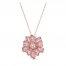 Le Vian Pink Sapphire Necklace 1/8 ct tw Diamonds 14K Strawberry Gold