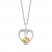 Hallmark Diamonds Citrine Heart Necklace 1/10 ct tw Round-Cut Sterling Silver 18"