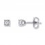 Radiant Reflections 1/10 cttw Diamonds Sterling Silver Earrings