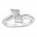 Lab-Created Opal & Diamond Heart Ring Heart/Round-cut Sterling Silver