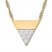 Diamond Triangle Necklace 1/10 ct tw Round-cut 10K Yellow Gold