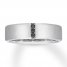 Neil Lane Black Diamond Men's Band 1/20 ct tw 14K White Gold