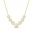 Diamond Bezel Necklace 1/2 ct tw Round-cut 10K Yellow Gold 18"