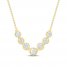 Diamond Bezel Necklace 1/2 ct tw Round-cut 10K Yellow Gold 18"