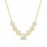 Diamond Bezel Necklace 1/2 ct tw Round-cut 10K Yellow Gold 18"