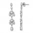 Diamond Dangle Earrings 1 Carat tw Sterling Silver