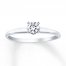 Solitaire Engagement Ring 1/4 Carat Diamond 14K White Gold