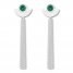 Lab-Created Emerald Tassel Earrings Sterling Silver