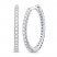 Black & White Reversible Diamond Hoop Earrings 1/3 ct tw Round-Cut 10K White Gold