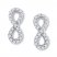 Diamond Infinity Earrings 1/4 ct tw Round-cut 10K White Gold