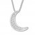 Crescent Moon Necklace 1/20 ct tw Diamonds Sterling Silver