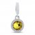True Definition Yellow Crystal Charm Sterling Silver