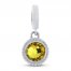 True Definition Yellow Crystal Charm Sterling Silver