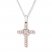 Cross Necklace 1/5 ct tw Diamonds 10K Two-Tone Gold